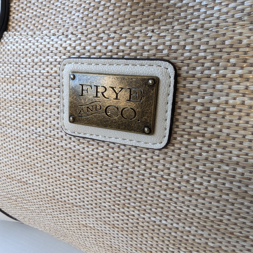 FRYE AND CO. Cream and Natural Woven Satchel - Picture 3 of 15